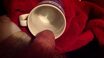 Pissing into a cup